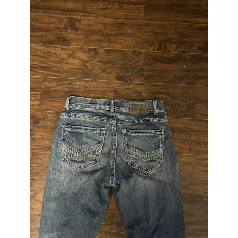 BKE Alec Jeans Mens 30R* Straight Leg Buckle Faded Medium Wash Denim Casual